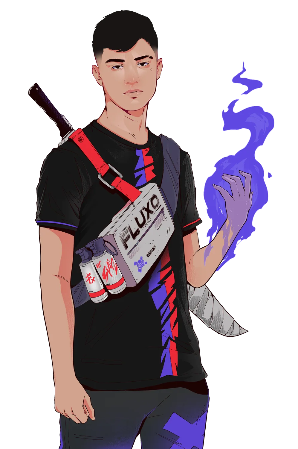 FLUXO — player illustration