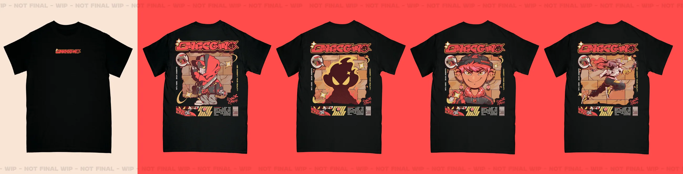 Merch — tee line-up
